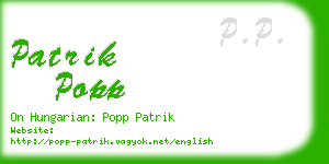 patrik popp business card